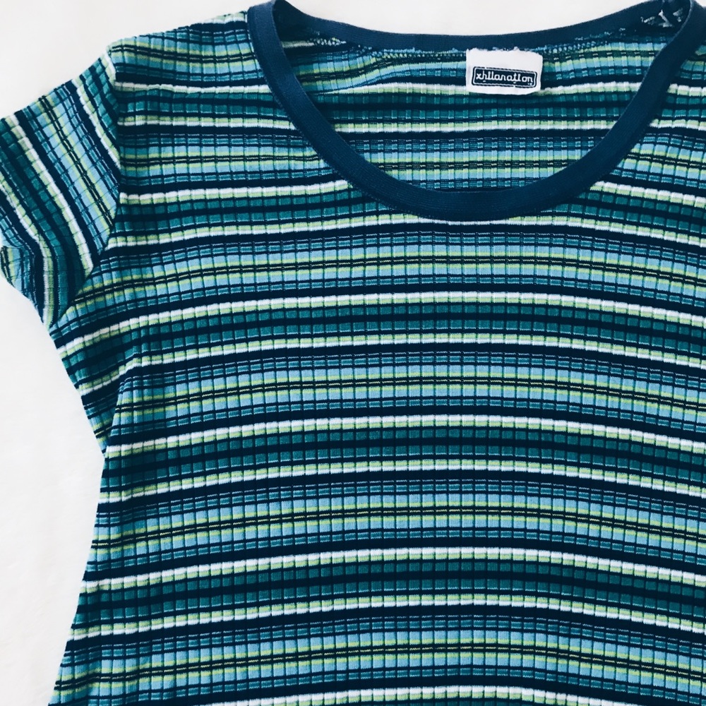 green striped t-shirt dress